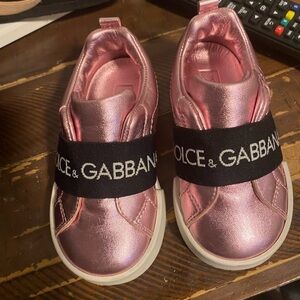 Dolce &Gabbana
Little Girl's & Girl's Logo Strap Leather Sneakers size 21